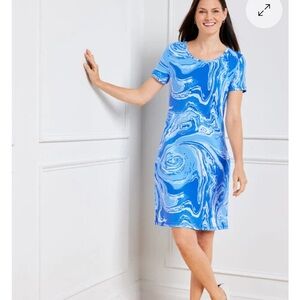 Talbots - Dynamic Swirls Crewneck Dress - Size Large